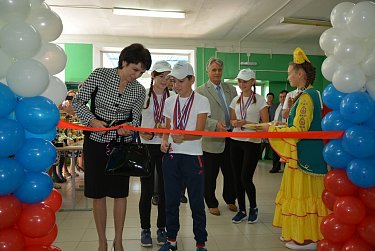 В Новомусинской школе открыт спортивный зал